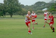 Perry takes to field