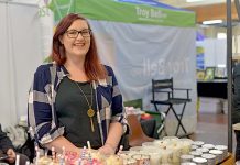 Creative candles on display