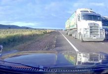 Truckie fined after dashcam captures terrifying close call
