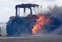 Tractor gutted by fire near Tantanoola