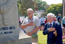 Soldiers paid silent tribute