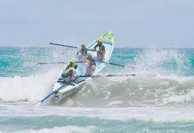 Rough ride off the coast