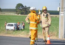 Close call in two car crash