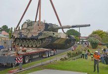 Tanks for the lift – RSL tank moves out