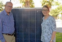 Light shines on solar