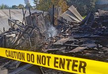 Sheds destroyed by blaze