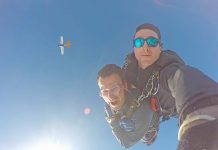 Daredevil marvelled by skydive rush