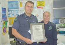 Officer commended for life-saving act
