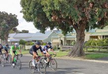 Fast finishes: Cyclists pack plenty of pace