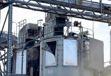 Woodchip silos go up in smoke