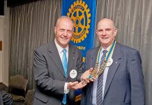 New Rotary president appointed at changeover dinner