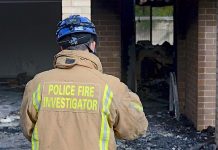Unit destroyed in suspicious fire