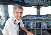 Airline hero arrives in city