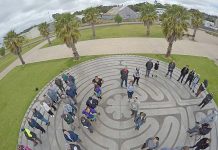 Giant stand against violence