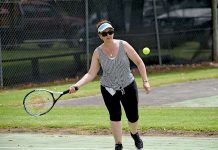 Action on the tennis court