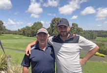 Golfers enjoy festive ambrose