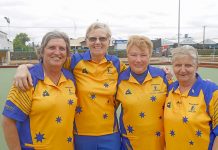 Club members contest fours event