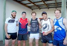 Football training session at Nangwarry Oval sport snapshots