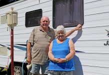 Travellers pack into caravan park