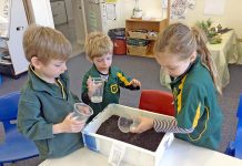 Students reduce school waste