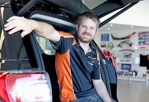 Motorsport fanatic nudges towards win