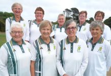 Millicent Blue claims Division 1 Friday Pennant premiership Del Parsons, Carol Gibbs, Ella Pietersma, Dawn Bellman, Adriana Ross,judy Vanderhorst, Merle Stevens, Maureen Elton (reserve) Mary Clifford20190322 TBW Newsgroup