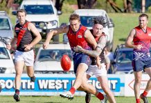 East Gambier new-comer kicks winning goal after siren West V East Gambier Football & Netball TBW Newsgroup
