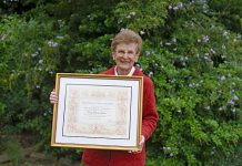 Saint supporter honoured Claire Larkin TBW Newsgroup