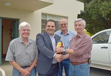 Catafalque party returns Member For Barker Tony Pasin Bruce Clayson Bob Evans And Chris Mathias TBW Newsgroup