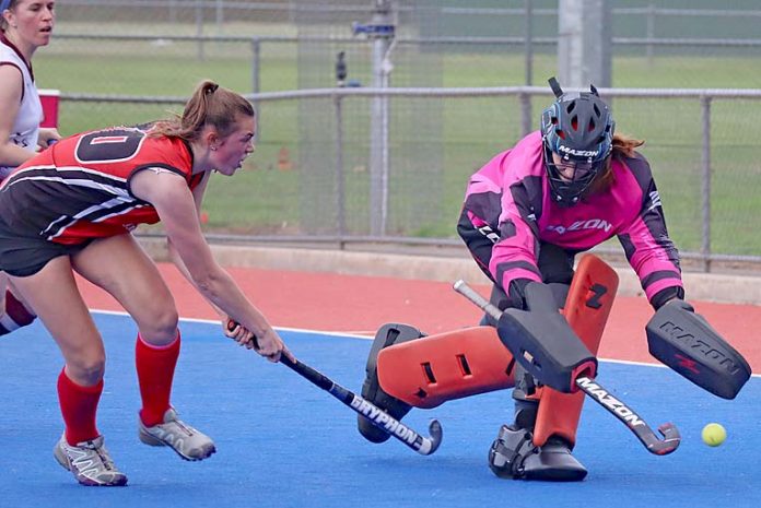 Round 2 Div 2 Women Cavaliers Isabelle Ladner And Naracoorte Goaliekeeper Chelsea Meulders  TBW Newsgroup