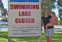 Swimmers left high and dry Swimming Lake Closed TBW Newsgroup