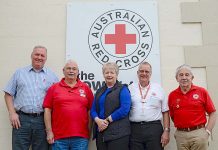 Younger generation encouraged to join volunteer organisation David, Roger, Realene, Gavin And Barry Red Cross TBW Newsgroup