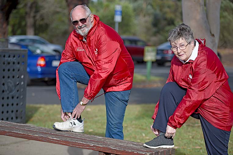 Fitness groups help combat heart disease with Blue Lake walks