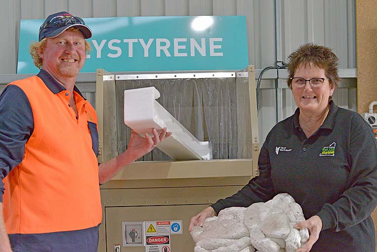 Special machinery reduces waste by recycling polystyrene products