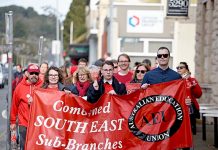 Educators walk out to protest stalled negotiations Aeu March TBW Newsgroup