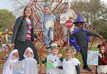 Primary school students set stage for tribute performance Mem Fox Group Shot Reidy Park TBW Newsgroup