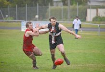 Saints struggle in tough day out with Demons A Jake Tentye, Dylan Bromley Dsc 3588 TBW Newsgroup