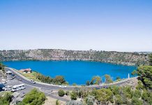 Tourism push for crater lakes Tmg Volcanic Crater Lakes Blue Lake Aerial 2 TBW Newsgroup