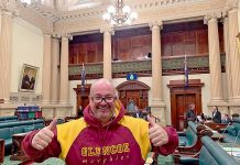 Former Sports Minister supports hometown team Leon Bignell September 2019web TBW Newsgroup