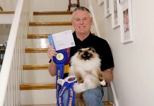 Purrrfect pets on show Paull Smith With Wally TBW Newsgroup
