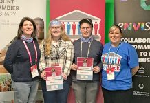 South East teams compete for GovHack honours Envision Limestone Coast Manager Callena Rawlings With Spirit Of Govhack Youth Winners Mercedes Scott And Jordan Hutchins And Library Youth Services Coordinator Terasa Nearmy TBW Newsgroup