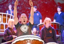 Yamato Drummers pass on culture to high school students Naoki Ekihiro TBW Newsgroup