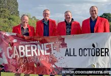 Lament Quartet the toast of Coonawarra Cabernet golf day Wining Team The Lament Quartet TBW Newsgroup