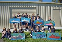 Student artwork brings Beachport foreshore to life Beachport Primary Bof Art (1) TBW Newsgroup