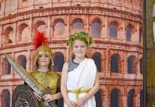 Roman empire explore in school holiday activities Charlie, Kiahna TBW Newsgroup