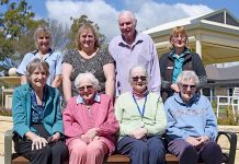 Aged care facility brings outdoor garden comfort to residents Fiona Finch Paulette Height Bob Davidson Teena Smith Madge Boneham Sydeney Mccann Pauline French N Glady Dew TBW Newsgroup