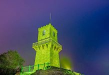 Green glow for mental health and wellbeing Green Cen Tower TBW Newsgroup