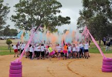 Colourful end to campaign as community rallies together for Pink Up Penola Group Shotweb TBW Newsgroup