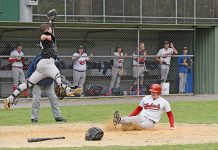 Federal runs short on scoreboard in tight baseball contest A Kyall Mcclean Catch, Alex Reppin Homecrop Dsc 004220191109 TBW Newsgroup