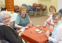 City bridge club plays gold card Mary Leach Kay Turnbull Marg Kaethner And Gayle Cowan TBW Newsgroup